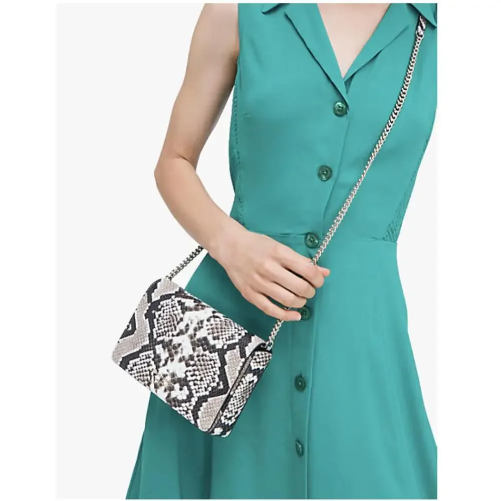 Kate Spade Spencer python-embossed chain wallet Clutch Crossbody